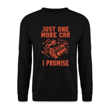 Juste une pièce de voiture de plus que je promets - Sweat-shirt Unisexe - noir - Devant - Alina (178cm) & Michal (187cm)