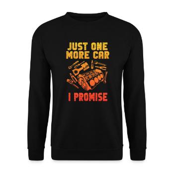 Juste une pièce de voiture de plus que je promets - Sweat-shirt Unisexe - noir - Devant - Alina (178cm) & Michal (187cm)