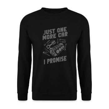 Juste une pièce de voiture de plus que je promets - Sweat-shirt Unisexe - noir - Devant - Alina (178cm) & Michal (187cm)