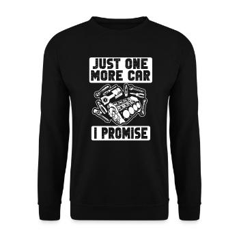 Juste une pièce de voiture de plus que je promets - Sweat-shirt Unisexe - noir - Devant - Alina (178cm) & Michal (187cm)