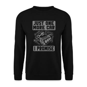 Juste une pièce de voiture de plus que je promets - Sweat-shirt Unisexe - noir - Devant - Alina (178cm) & Michal (187cm)