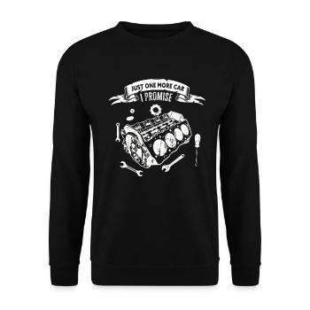 Juste une pièce de voiture de plus que je promets - Sweat-shirt Unisexe - noir - Devant - Alina (178cm) & Michal (187cm)