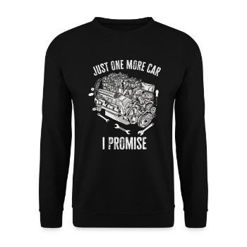 Juste une pièce de voiture de plus que je promets - Sweat-shirt Unisexe - noir - Devant - Alina (178cm) & Michal (187cm)