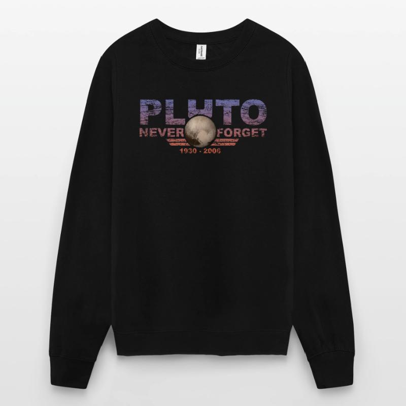 Never Forget Pluto Design Retro Style Funny Space Unisex Sweatshirt