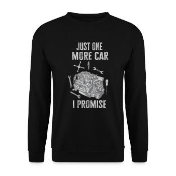 Juste une pièce de voiture de plus que je promets - Sweat-shirt Unisexe - noir - Devant - Alina (178cm) & Michal (187cm)