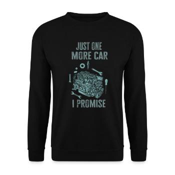 Juste une pièce de voiture de plus que je promets - Sweat-shirt Unisexe - noir - Devant - Alina (178cm) & Michal (187cm)