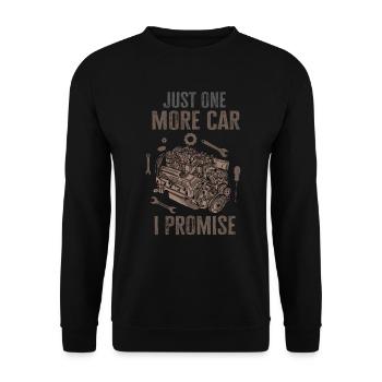 Juste une pièce de voiture de plus que je promets - Sweat-shirt Unisexe - noir - Devant - Alina (178cm) & Michal (187cm)