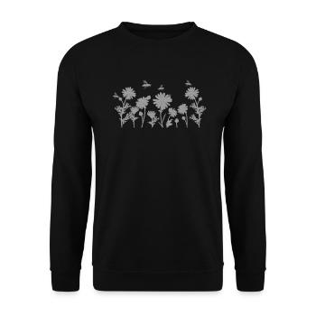 Marguerites Daisy Summer Daisies Flower Garden - Unisex Pullover - Schwarz - Vorne - Alina (178cm) & Michal (187cm)