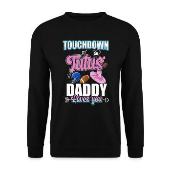 Touchdown ou Tutus Daddy t’aime - Sweat-shirt Unisexe - noir - Devant - Alina (178cm) & Michal (187cm)