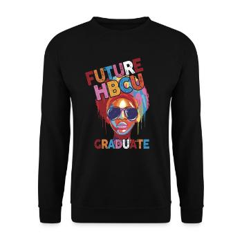 Historical Black College University - Unisex Pullover - Schwarz - Vorne - Alina (178cm) & Michal (187cm)