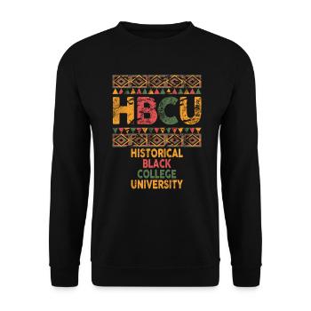 Historical Black College University - Unisex Pullover - Schwarz - Vorne - Alina (178cm) & Michal (187cm)