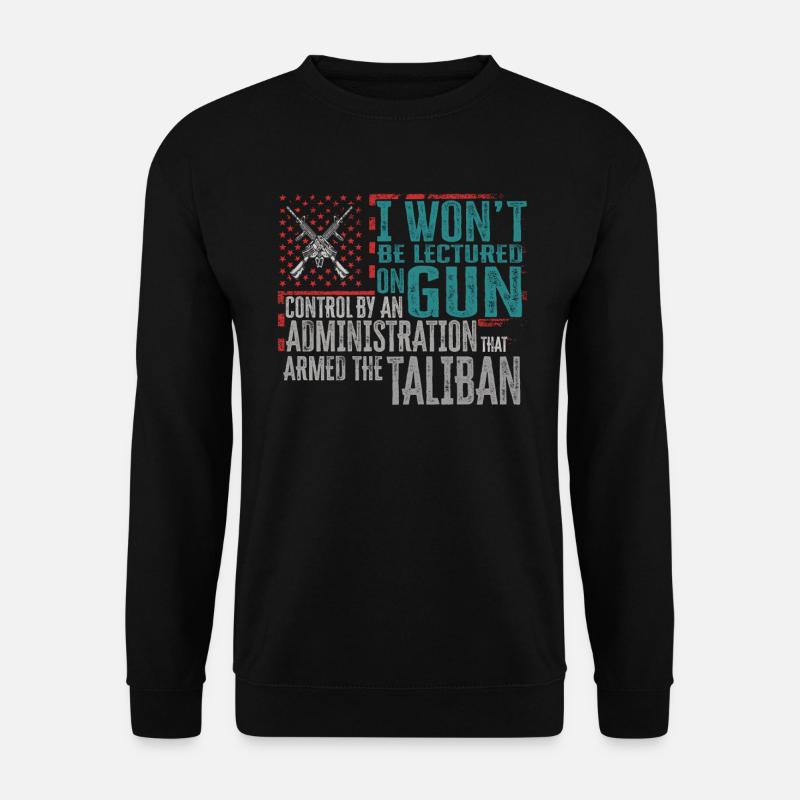 I Won't Be Lectured On Gun Control - Unisex Pullover - Schwarz