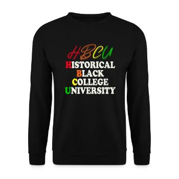 Historical Black College University - Unisex Pullover - Schwarz - Vorne - Alina (178cm) & Michal (187cm)