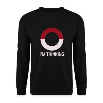 I'm Thinking Stand By, I'm Processing This - Unisex Pullover - Schwarz - Vorne - Alina (178cm) & Michal (187cm)