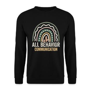 Tout comportement est une forme de communication - Sweat-shirt Unisexe - noir - Devant - Alina (178cm) & Michal (187cm)