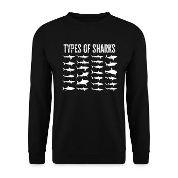 Types of Sharks - Unisex Pullover - Schwarz - Vorne - Alina (178cm) & Michal (187cm)