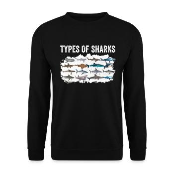 Types of Sharks - Unisex Pullover - Schwarz - Vorne - Alina (178cm) & Michal (187cm)