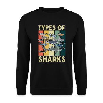 Types of Sharks - Unisex Pullover - Schwarz - Vorne - Alina (178cm) & Michal (187cm)