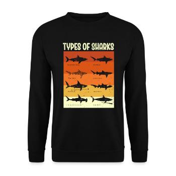 Types of Sharks - Unisex Pullover - Schwarz - Vorne - Alina (178cm) & Michal (187cm)