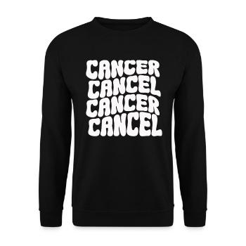 Cancer Awarness Fight Cancer Breast Cancer Warrior - Unisex Sweatshirt - black - Front - Alina (178cm) & Michal (187cm)