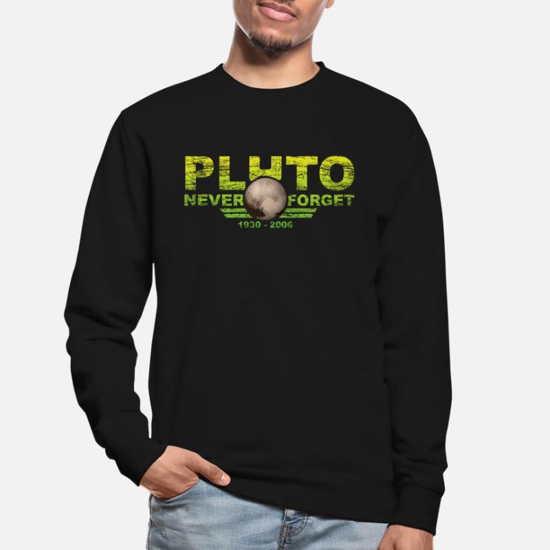 Never Forget Pluto Design Retro Style Funny Space Unisex Sweatshirt