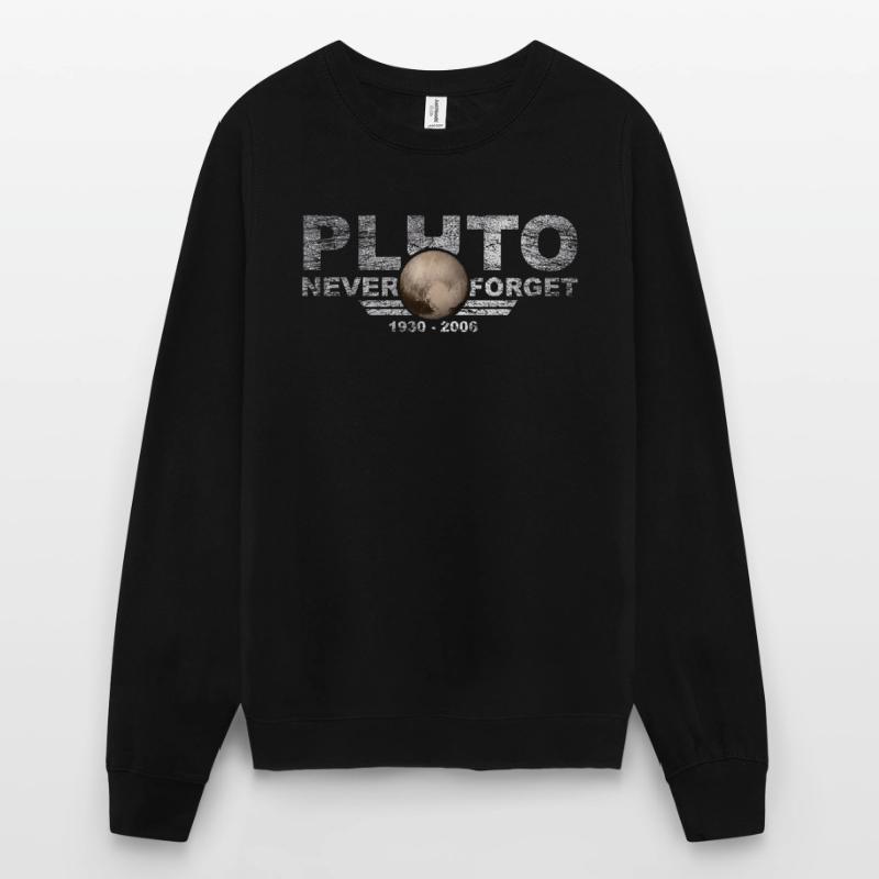 Never Forget Pluto Design Retro Style Funny Space Unisex Sweatshirt