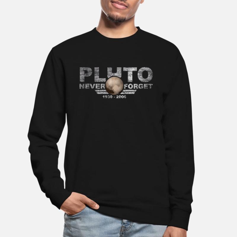 Never Forget Pluto Design Retro Style Funny Space Unisex Sweatshirt