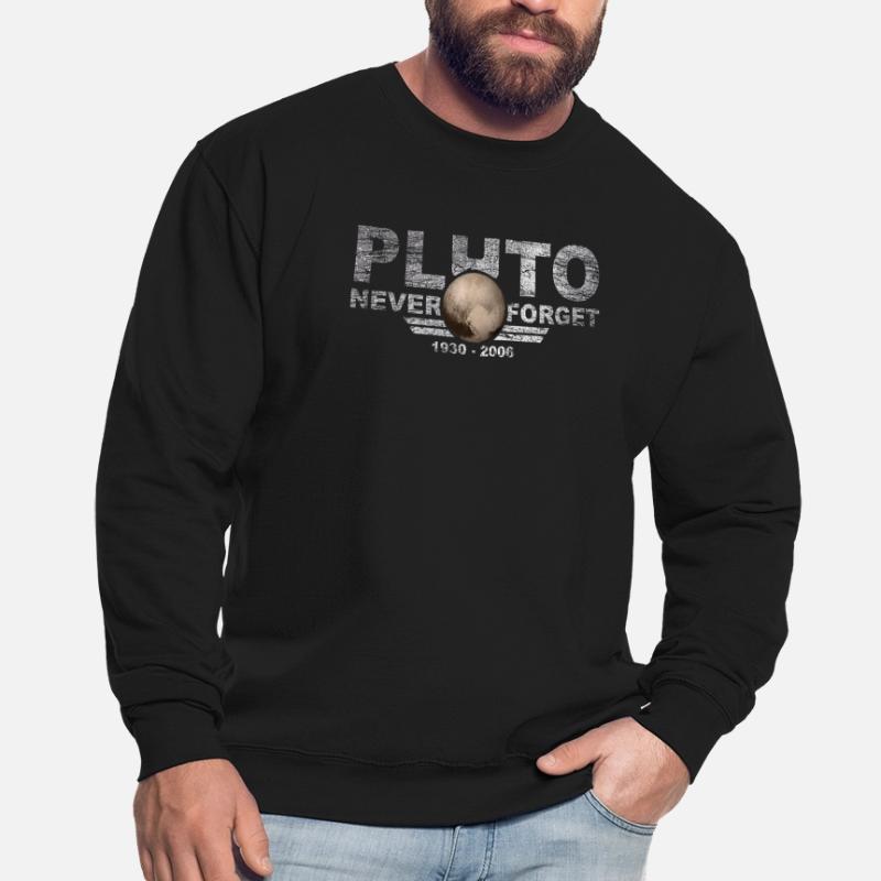Never Forget Pluto Design Retro Style Funny Space Unisex Sweatshirt