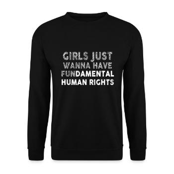 Les filles veulent juste avoir des droits humains fondamentaux - Sweat-shirt Unisexe - noir - Devant - Alina (178cm) & Michal (187cm)