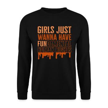Les filles veulent juste avoir des droits humains fondamentaux - Sweat-shirt Unisexe - noir - Devant - Alina (178cm) & Michal (187cm)