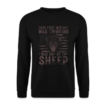 Your first Mistake was thinking I was one of the - Unisex Pullover - Schwarz - Vorne - Alina (178cm) & Michal (187cm)