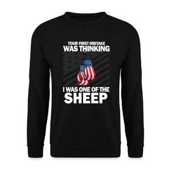 Your first Mistake was thinking I was one of the - Unisex Pullover - Schwarz - Vorne - Alina (178cm) & Michal (187cm)