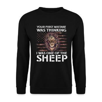 Your first Mistake was thinking I was one of the - Unisex Pullover - Schwarz - Vorne - Alina (178cm) & Michal (187cm)