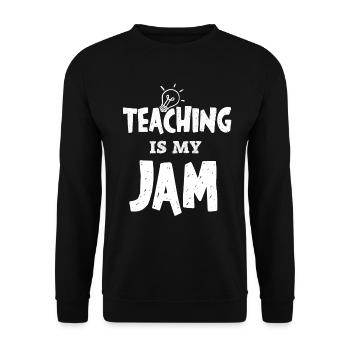 Teaching Is My Jam School Teacher Appreciation - Unisex Sweatshirt - black - Front - Alina (178cm) & Michal (187cm)