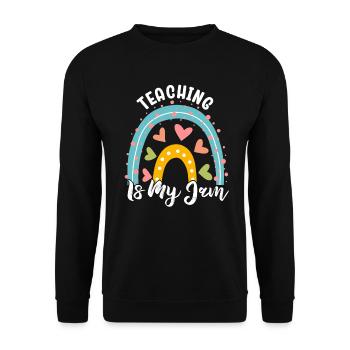 Teaching Is My Jam School Teacher Appreciation - Unisex Sweatshirt - black - Front - Alina (178cm) & Michal (187cm)