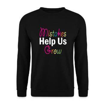 Mistakes Help Us Grow Back To School Motivational - Unisex Sweatshirt - black - Front - Alina (178cm) & Michal (187cm)