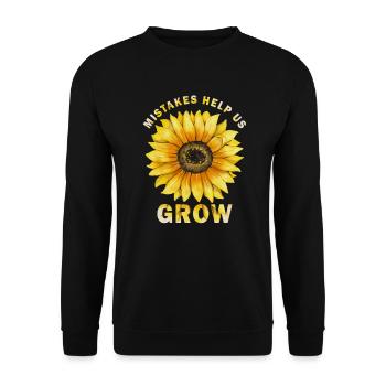 Mistakes Help Us Grow Back To School Motivational - Unisex Sweatshirt - black - Front - Alina (178cm) & Michal (187cm)