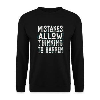 Mistakes Allow Thinking To Happen School Math - Unisex Sweatshirt - black - Front - Alina (178cm) & Michal (187cm)