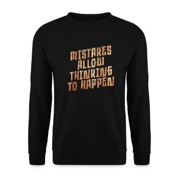 Mistakes Allow Thinking To Happen School Math - Unisex Sweatshirt - black - Front - Alina (178cm) & Michal (187cm)