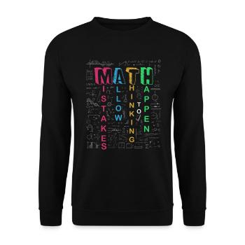 Mistakes Allow Thinking To Happen School Math - Unisex Sweatshirt - black - Front - Alina (178cm) & Michal (187cm)