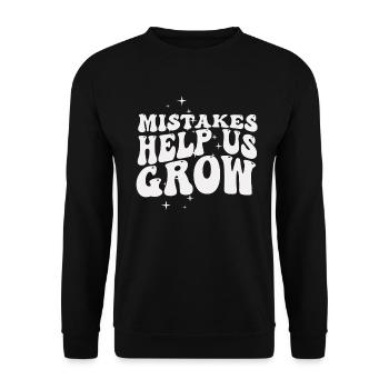 Mistakes Help Us Grow Back To School Motivational - Unisex Sweatshirt - black - Front - Alina (178cm) & Michal (187cm)