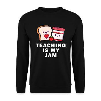 Teaching Is My Jam School Teacher Appreciation - Unisex Sweatshirt - black - Front - Alina (178cm) & Michal (187cm)