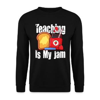 Teaching Is My Jam School Teacher Appreciation - Unisex Sweatshirt - black - Front - Alina (178cm) & Michal (187cm)