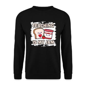 Teaching Is My Jam School Teacher Appreciation - Unisex Sweatshirt - black - Front - Alina (178cm) & Michal (187cm)