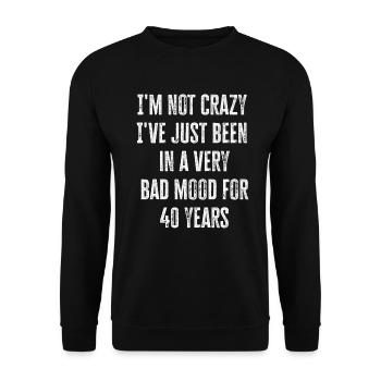 40 Years Old Vintage 1982 Limited Edition 40th - Unisex Pullover - Schwarz - Vorne - Alina (178cm) & Michal (187cm)
