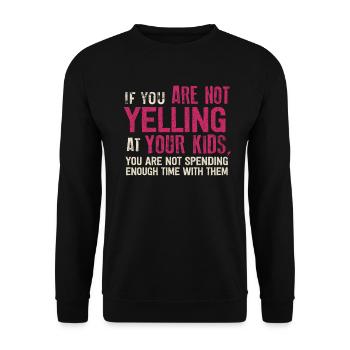 Papa Maman Criant De L’Anniversaire Enfants Correspondance - Sweat-shirt Unisexe - noir - Devant - Alina (178cm) & Michal (187cm)