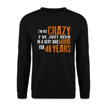 40 Years Old Vintage 1982 Limited Edition 40th - Unisex Pullover - Schwarz - Vorne - Alina (178cm) & Michal (187cm)