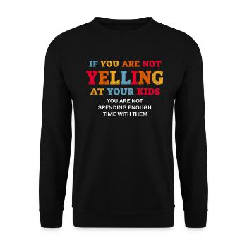 Papa Maman Criant De L’Anniversaire Enfants Correspondance - Sweat-shirt Unisexe - noir - Devant - Alina (178cm) & Michal (187cm)