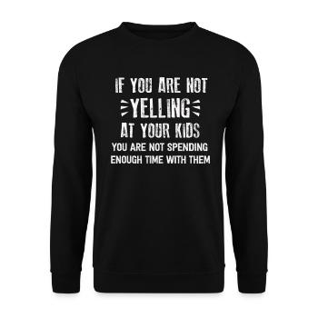Papa Maman Criant De L’Anniversaire Enfants Correspondance - Sweat-shirt Unisexe - noir - Devant - Alina (178cm) & Michal (187cm)