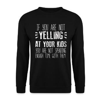 Papa Maman Criant De L’Anniversaire Enfants Correspondance - Sweat-shirt Unisexe - noir - Devant - Alina (178cm) & Michal (187cm)